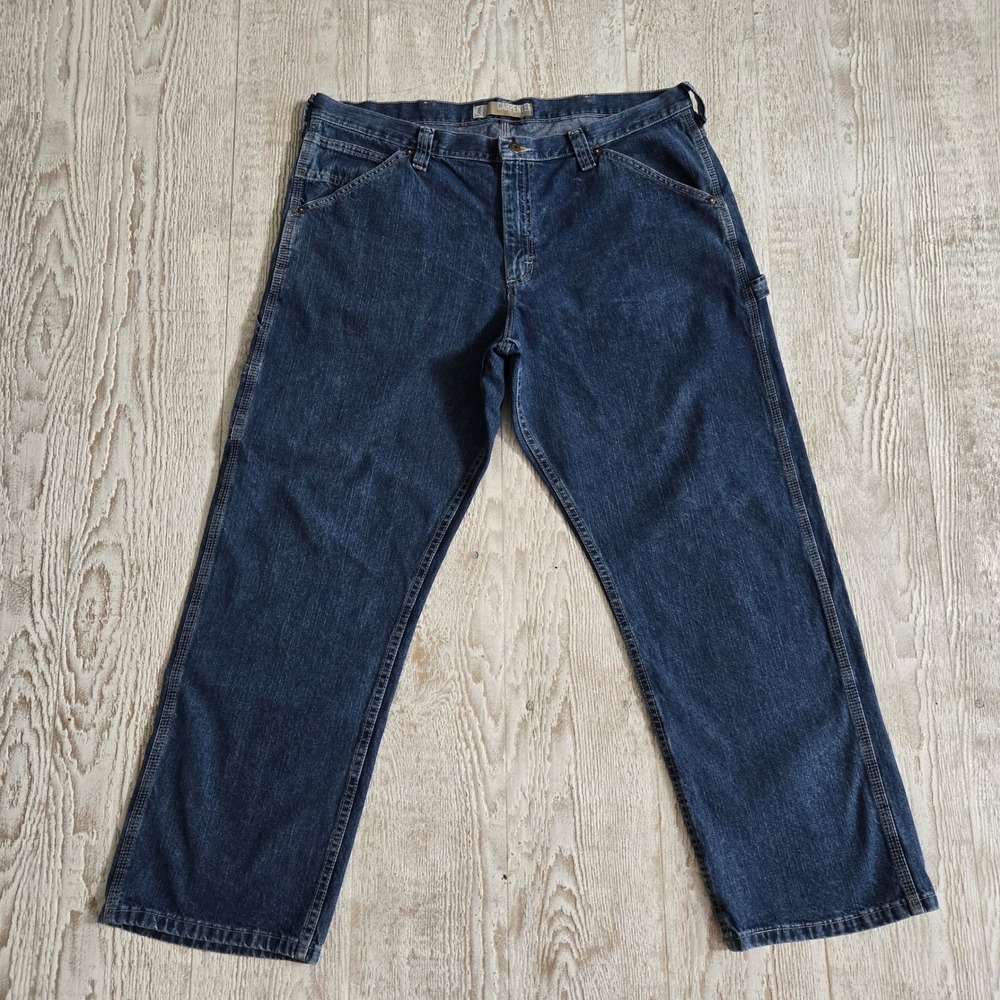 Lee Dungarees Mens Dark Wash Carpenter Jeans Denim Work Pants Size 40 X30